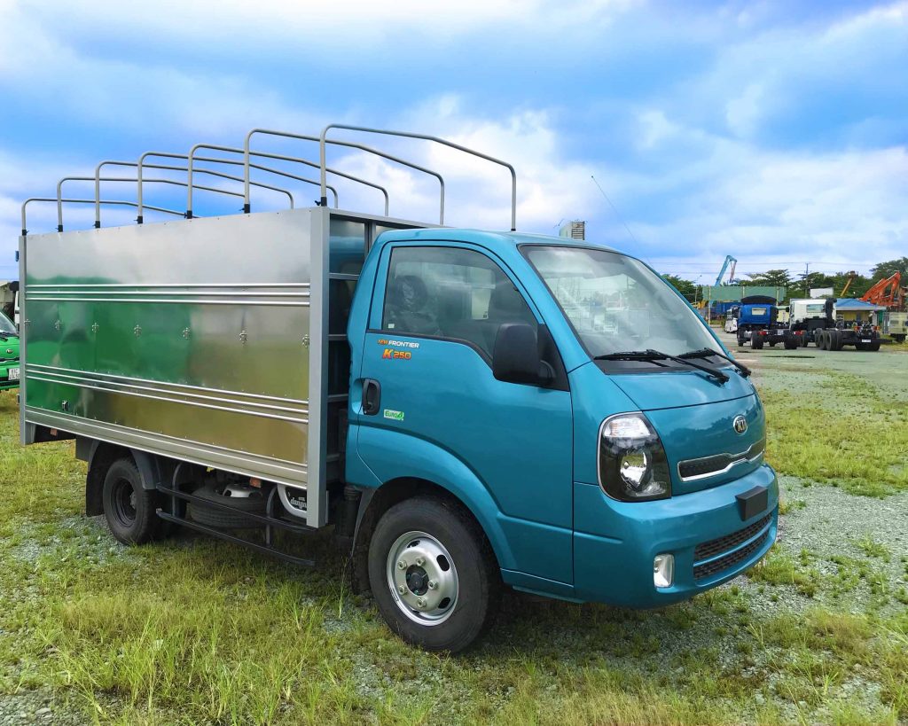 xe tải thaco kia k250 thùng mui bạt mới xanh dương